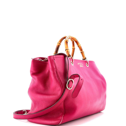Bamboo Shopper Tote Leather Large