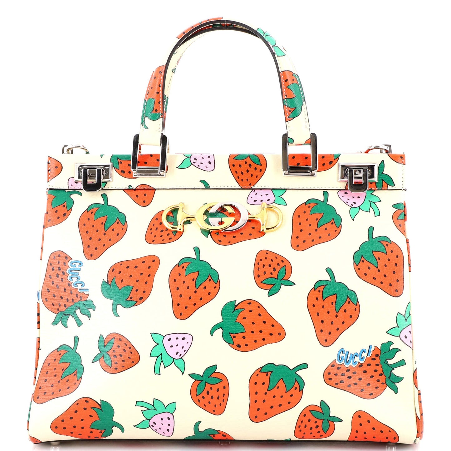 Zumi Top Handle Bag Printed Leather Medium