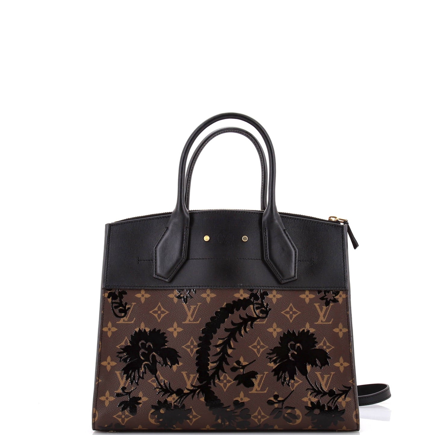 City Steamer Handbag Limited Edition Blossom Monogram Canvas and Leather MM