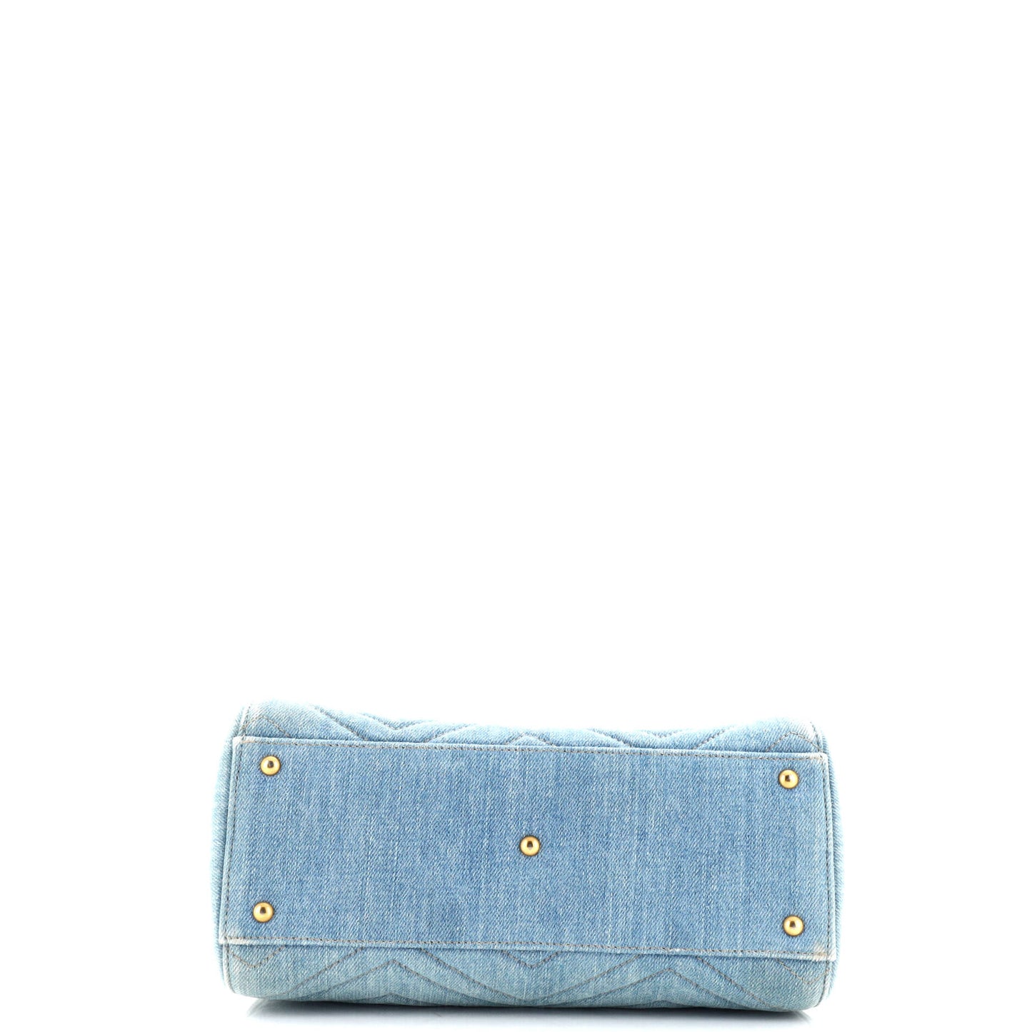 GG Marmont Tote Embroidered Matelasse Denim Small