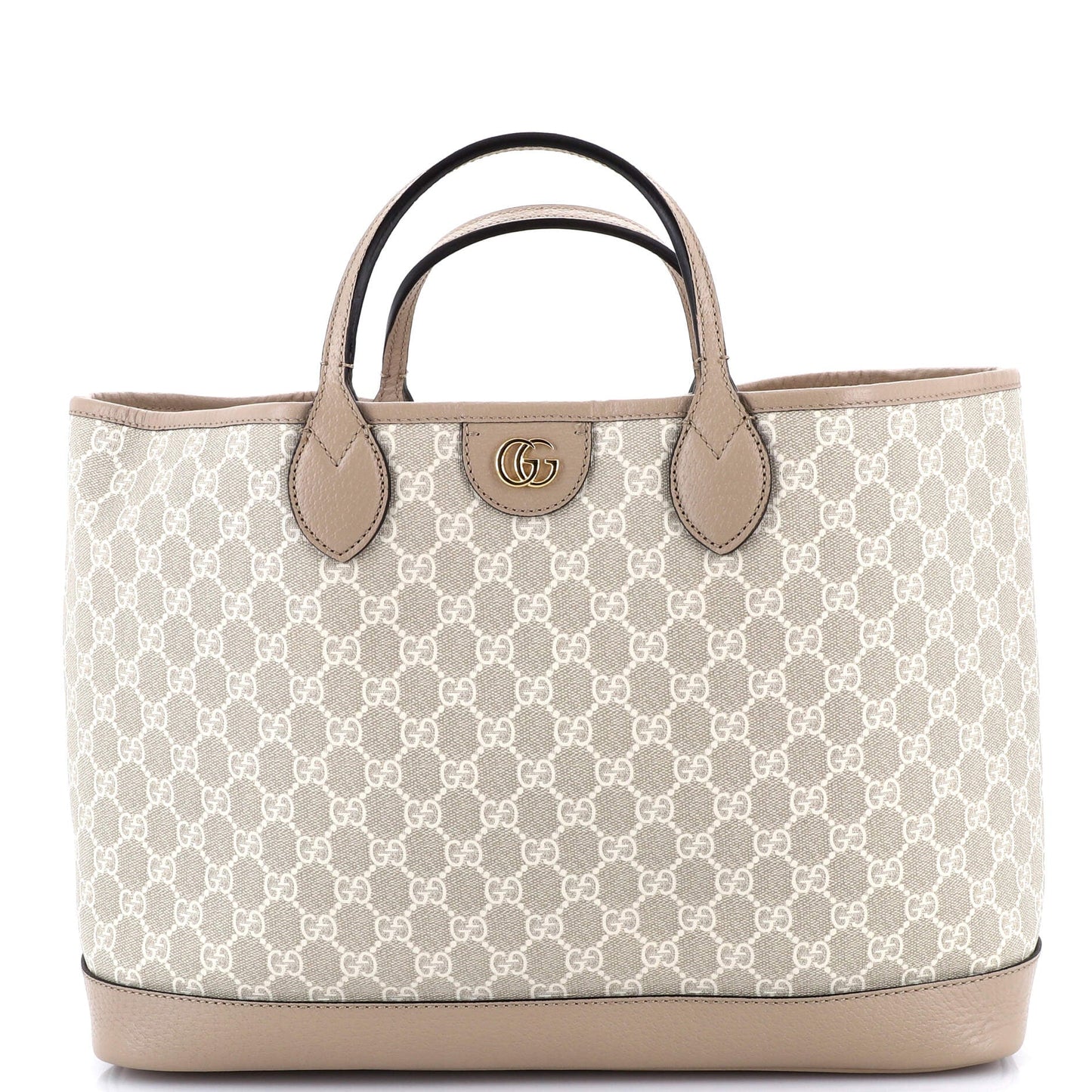 Ophidia Top Handle Shopping Tote GG Coated Canvas and Leather Medium