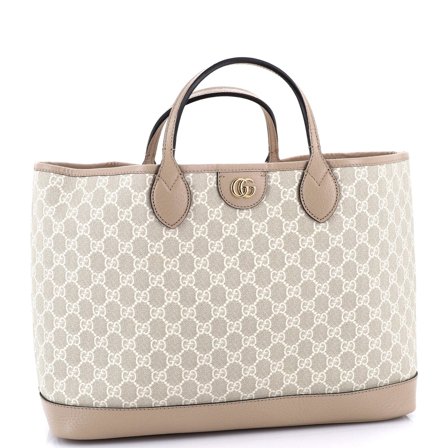 Ophidia Top Handle Shopping Tote GG Coated Canvas and Leather Medium