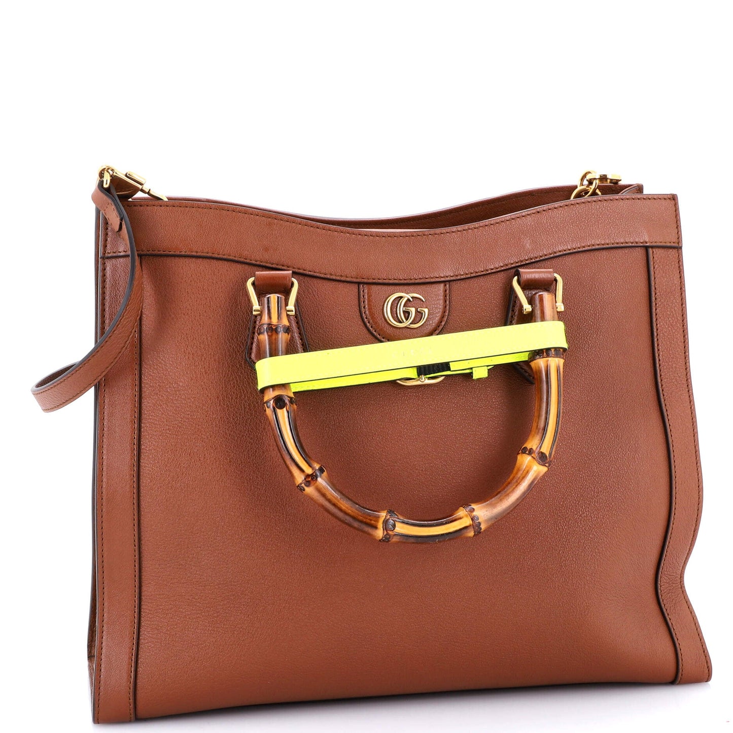 Diana NM Bamboo Handle Tote Leather Medium