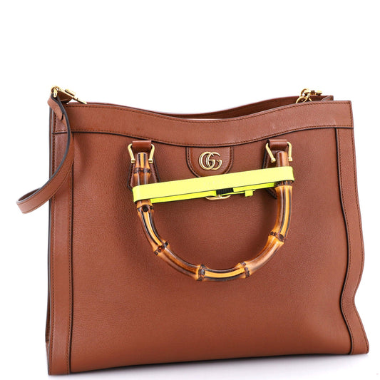 Diana NM Bamboo Handle Tote Leather Medium