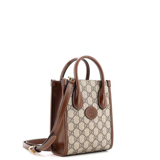 Interlocking G Patch Tote GG Coated Canvas Mini