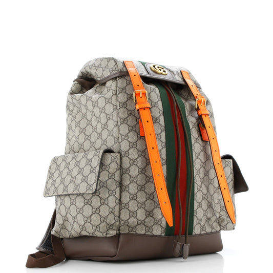 Ophidia Flap Backpack GG Coated Canvas Medium