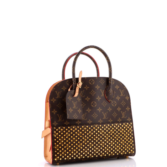 x Christian Louboutin Shopping Bag Calf Hair and Monogram Canvas