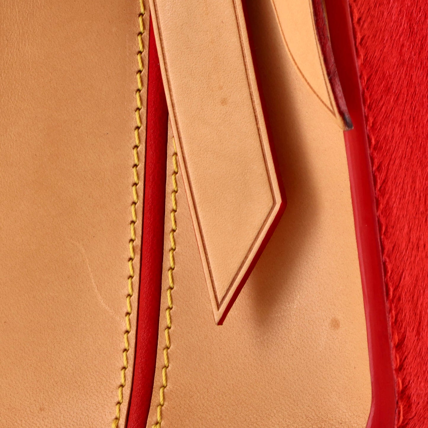 x Christian Louboutin Shopping Bag Calf Hair and Monogram Canvas