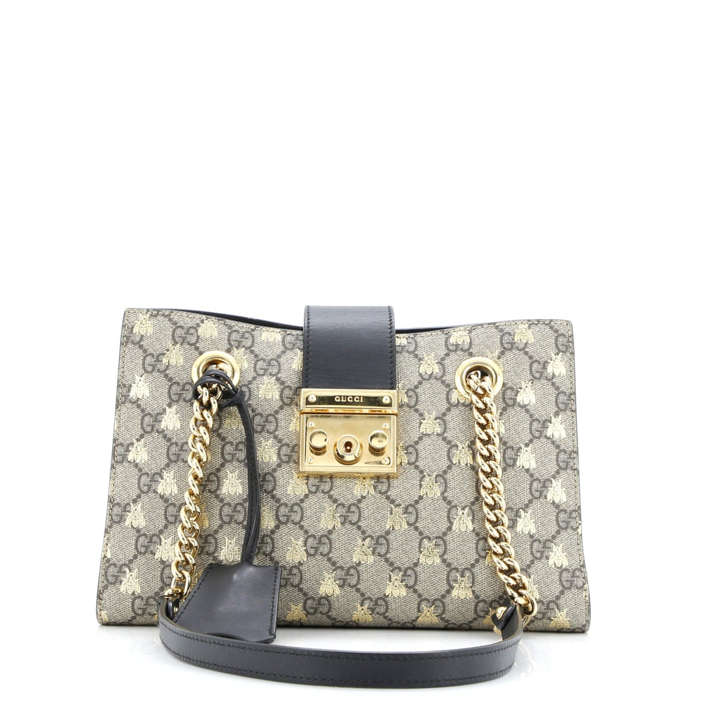 Padlock Chain Tote Printed GG Coated Canvas Small