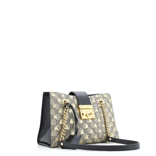 Padlock Chain Tote Printed GG Coated Canvas Small