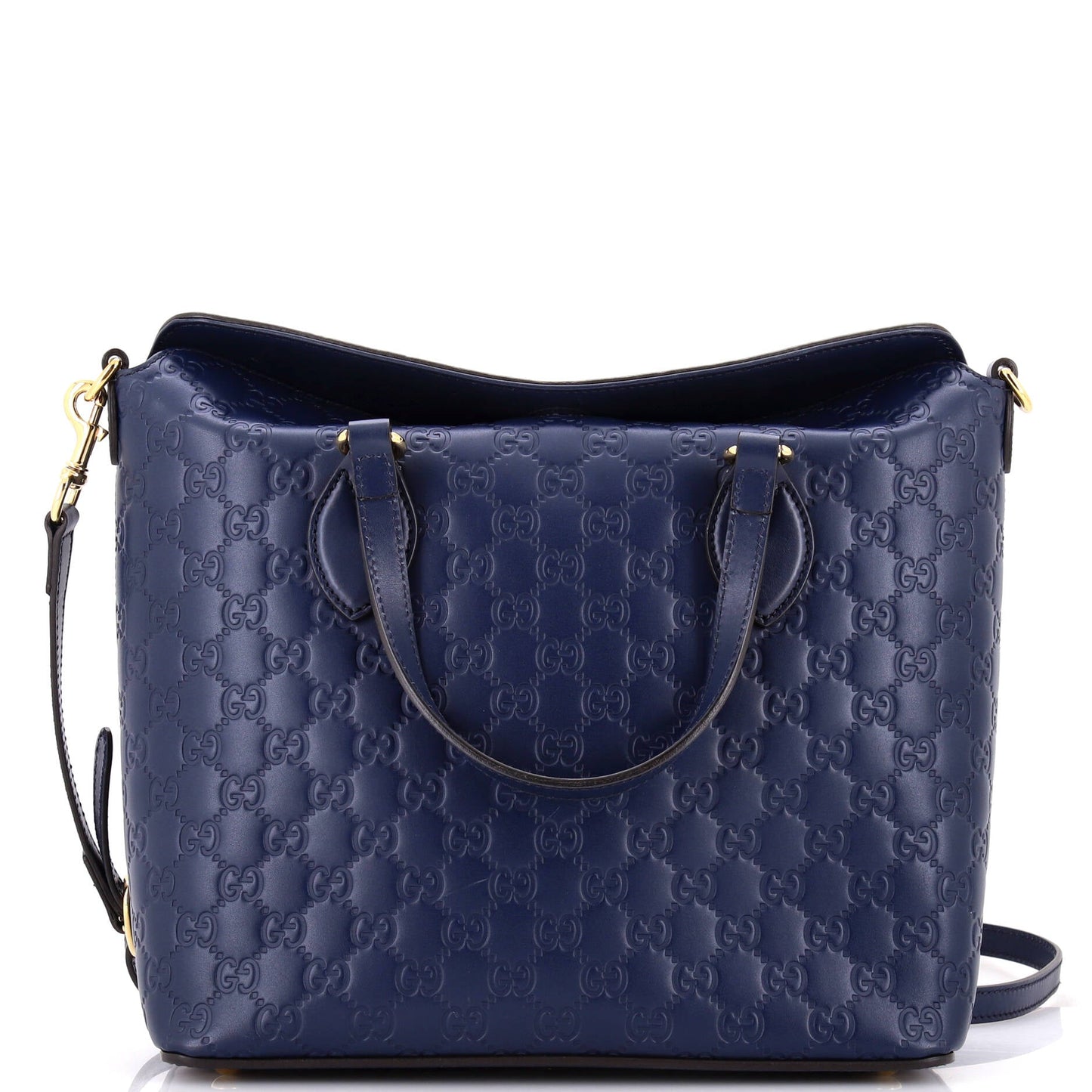 Signature Fold Over Tote Guccissima Leather Medium