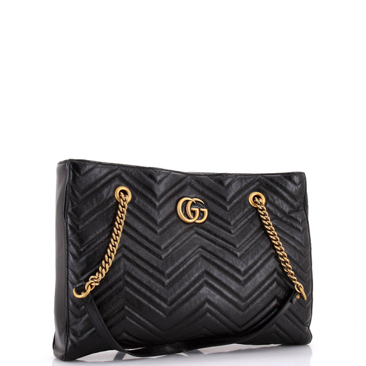 GG Marmont Zip Tote Matelasse Leather Medium