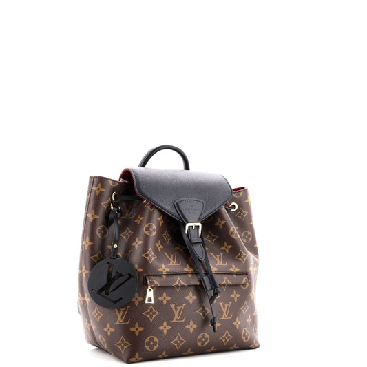 Montsouris NM Backpack Monogram Canvas with Leather PM