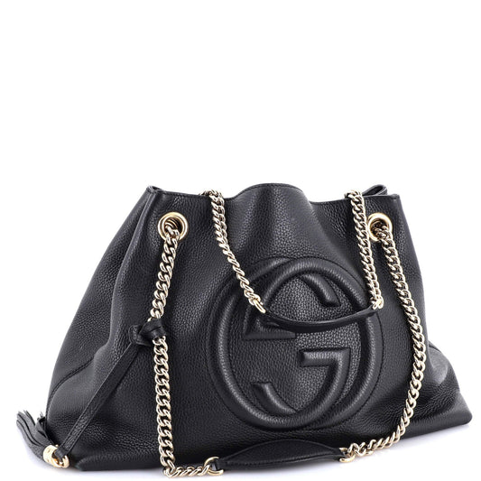 Soho Chain Strap Shoulder Bag Leather Medium