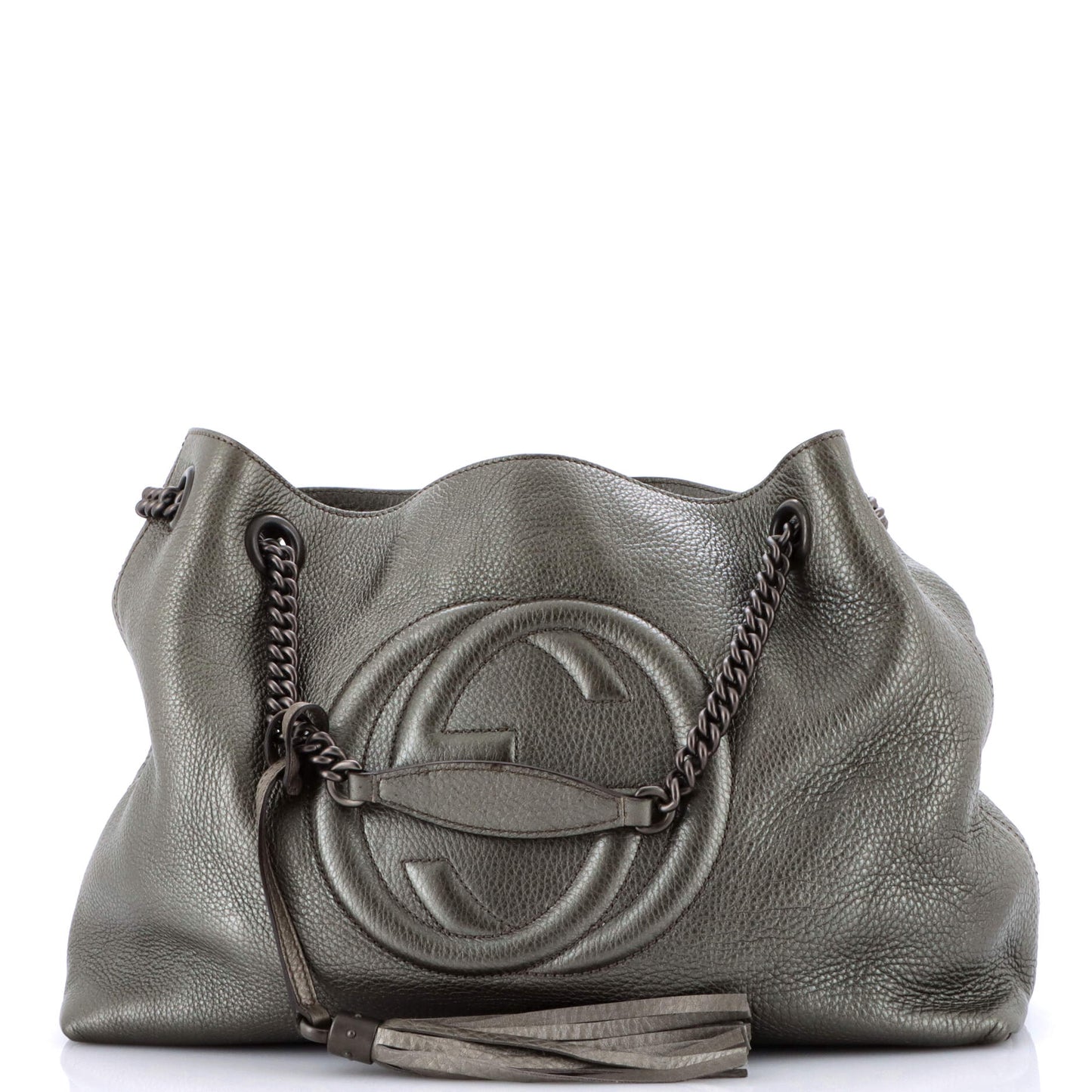 Soho Chain Strap Shoulder Bag Leather Medium