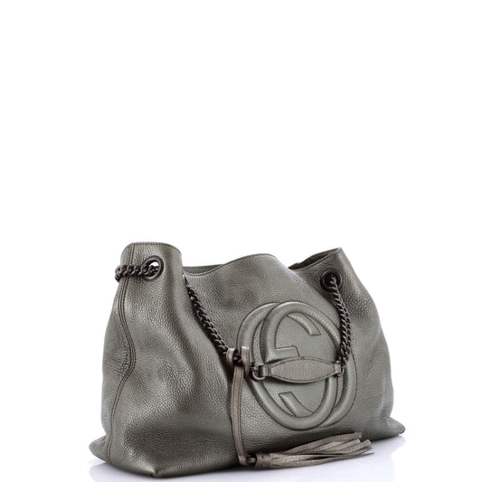 Soho Chain Strap Shoulder Bag Leather Medium