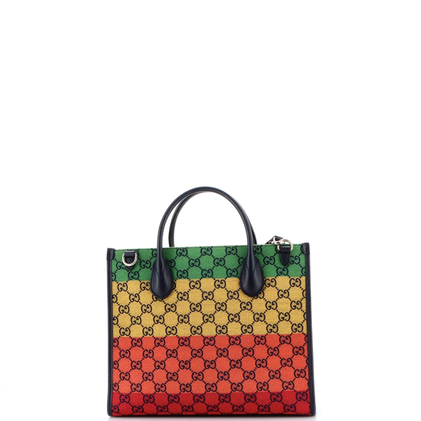 Structured Top Handle Open Tote GG Canvas Small