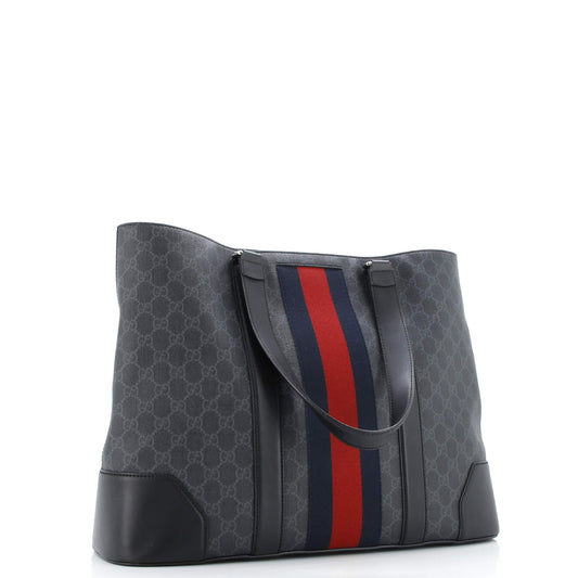 Web Open Tote GG Coated Canvas Large