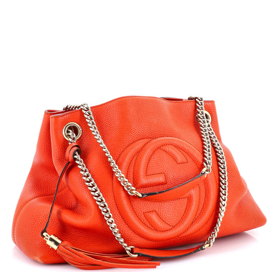 Soho Chain Strap Shoulder Bag Leather Medium