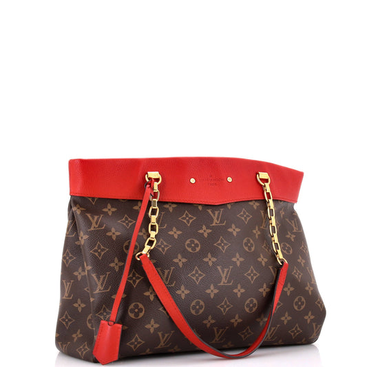 Pallas Shopper Monogram Canvas and Calfskin