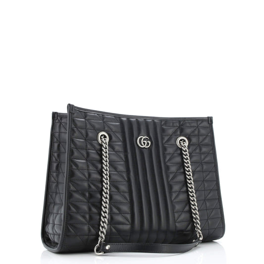 GG Marmont Aria Chain Shopping Tote Mixed Matelasse Leather Medium