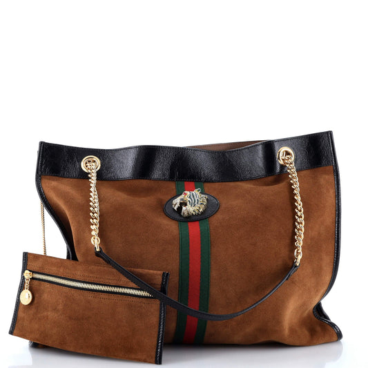 Rajah Chain Tote Suede Large