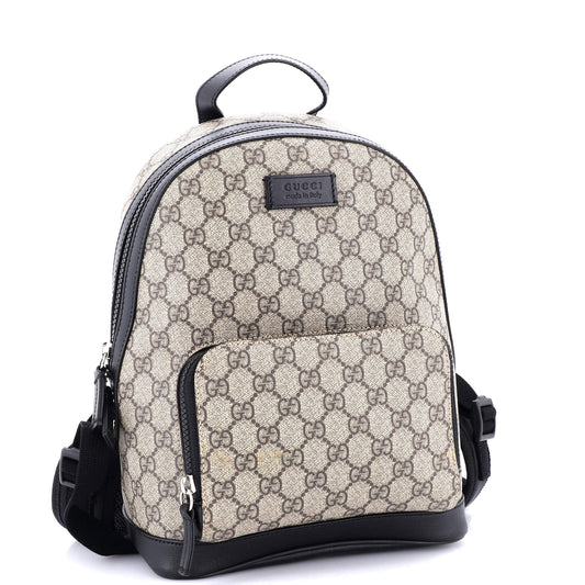 Zip Pocket Backpack GG Coated Canvas Small