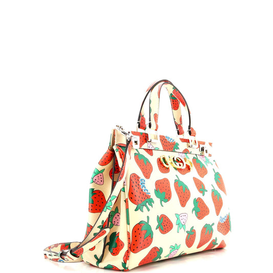 Zumi Top Handle Bag Printed Leather Medium