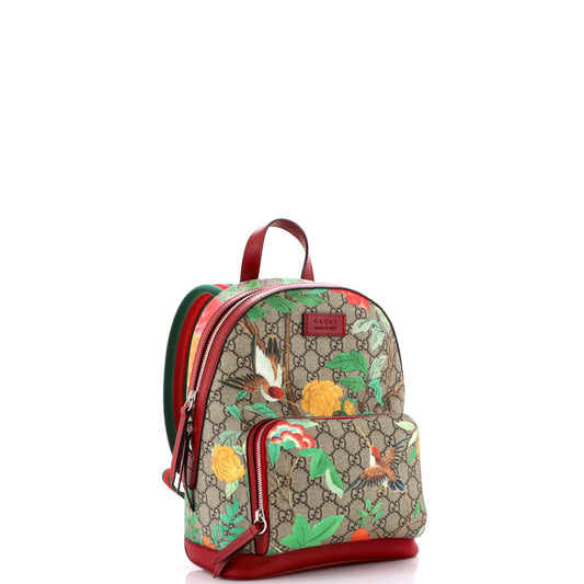 Zip Pocket Backpack Tian Print GG Coated Canvas Small