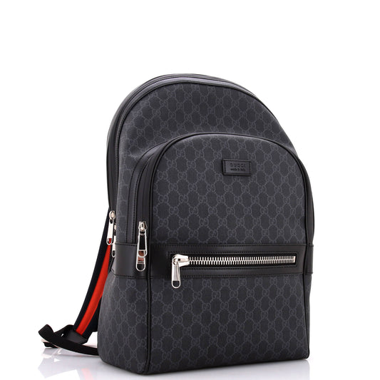 Front Zip Pocket Backpack GG Coated Canvas Medium
