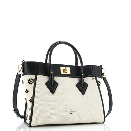 On My Side Tote Monogram Tufted Canvas MM
