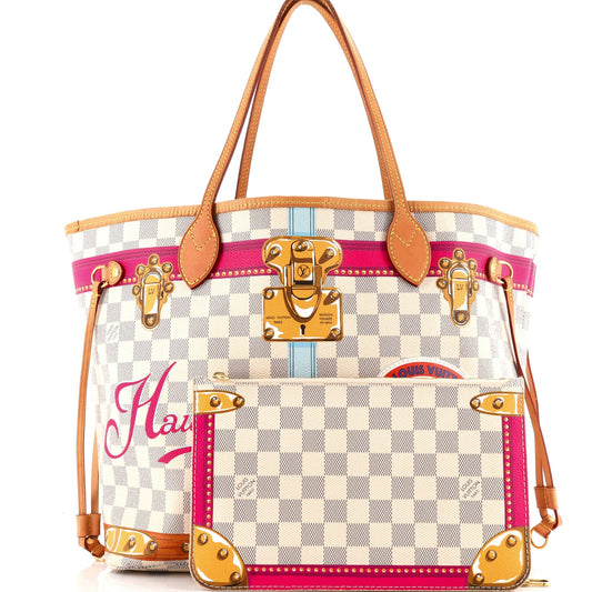 Neverfull NM Tote Limited Edition Cities Damier Summer Trunks MM