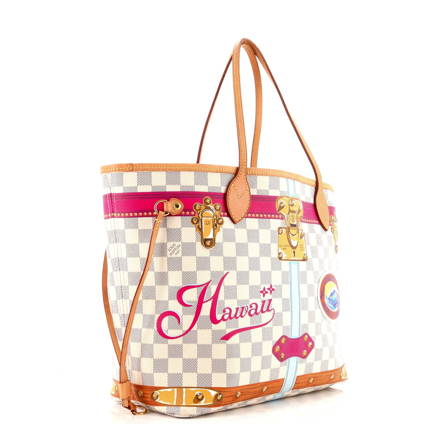 Neverfull NM Tote Limited Edition Cities Damier Summer Trunks MM