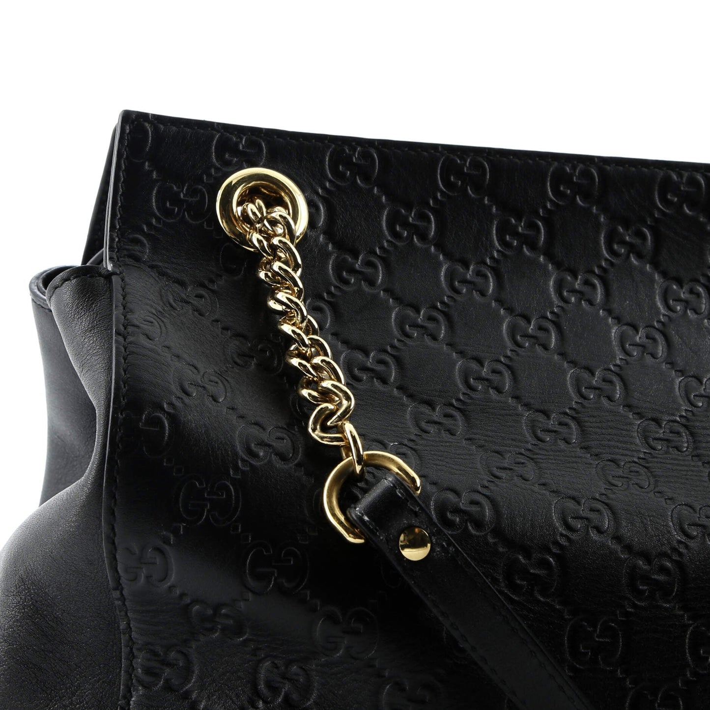 Soft Signature Shoulder Bag Guccissima Leather Large