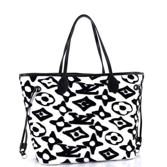 Neverfull NM Tote Limited Edition Urs Fischer Tufted Monogram Canvas MM
