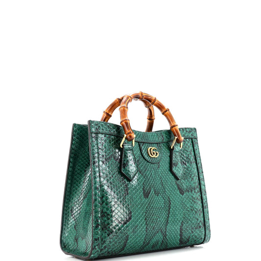 Diana NM Bamboo Handle Tote Python Small
