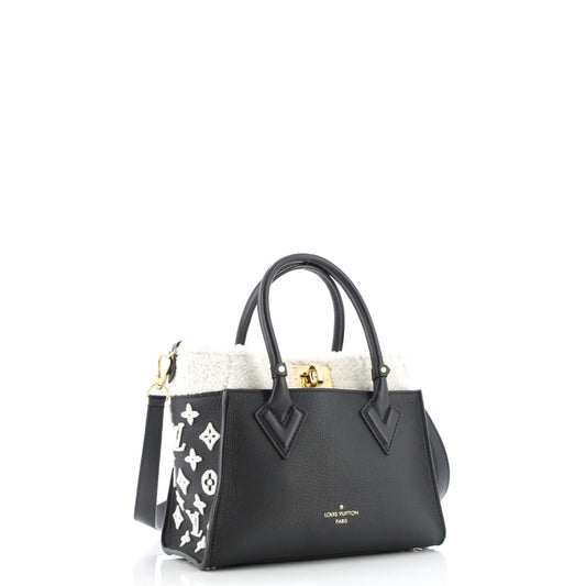 On My Side Tote Leather with Shearling PM