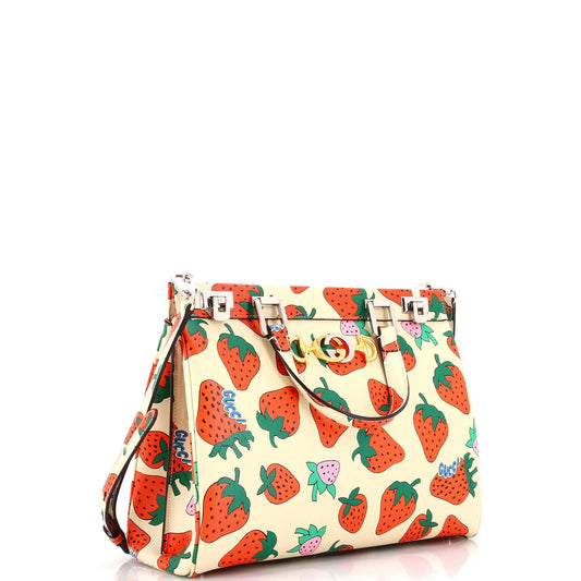 Zumi Top Handle Bag Printed Leather Medium
