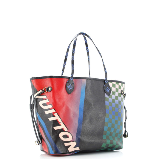 Neverfull NM Tote Limited Edition Race Print Canvas MM