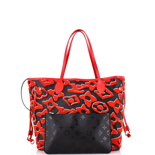 Neverfull NM Tote Limited Edition Urs Fischer Tufted Monogram Canvas MM