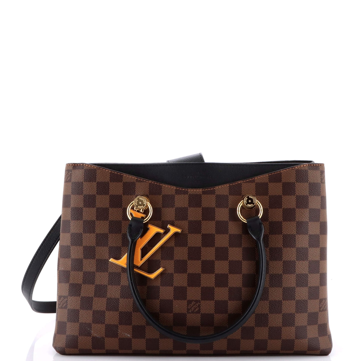 LV Riverside Handbag Damier with Leather