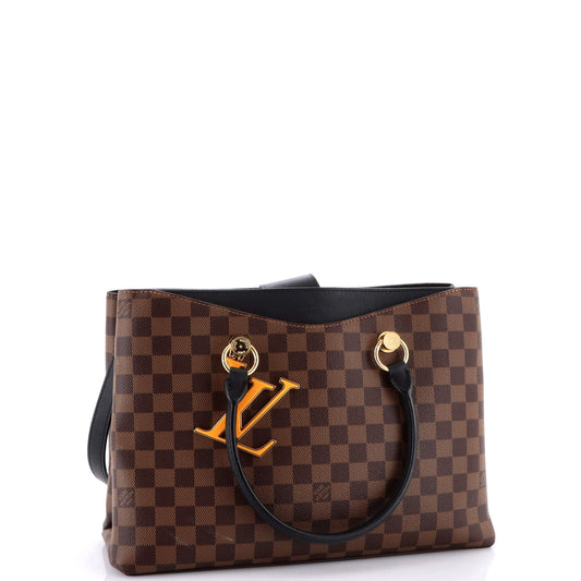 LV Riverside Handbag Damier with Leather