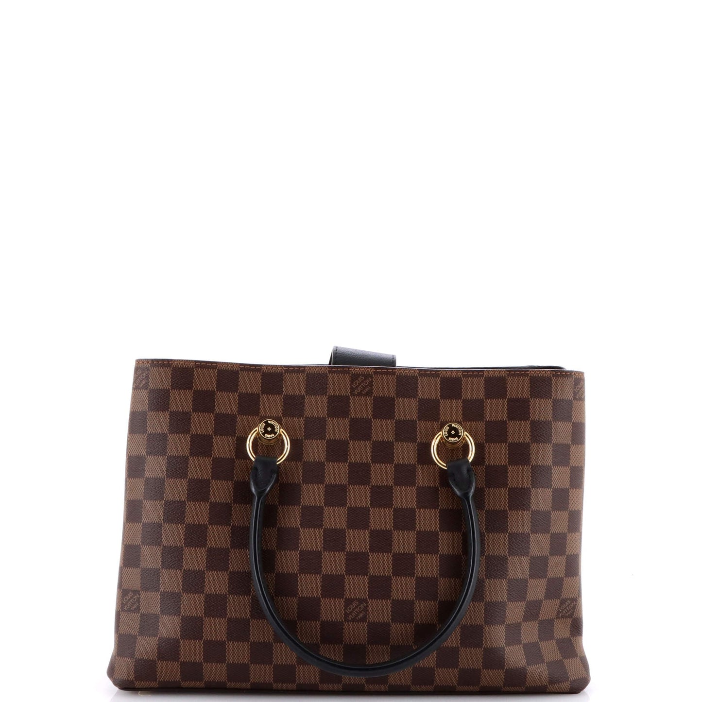 LV Riverside Handbag Damier with Leather