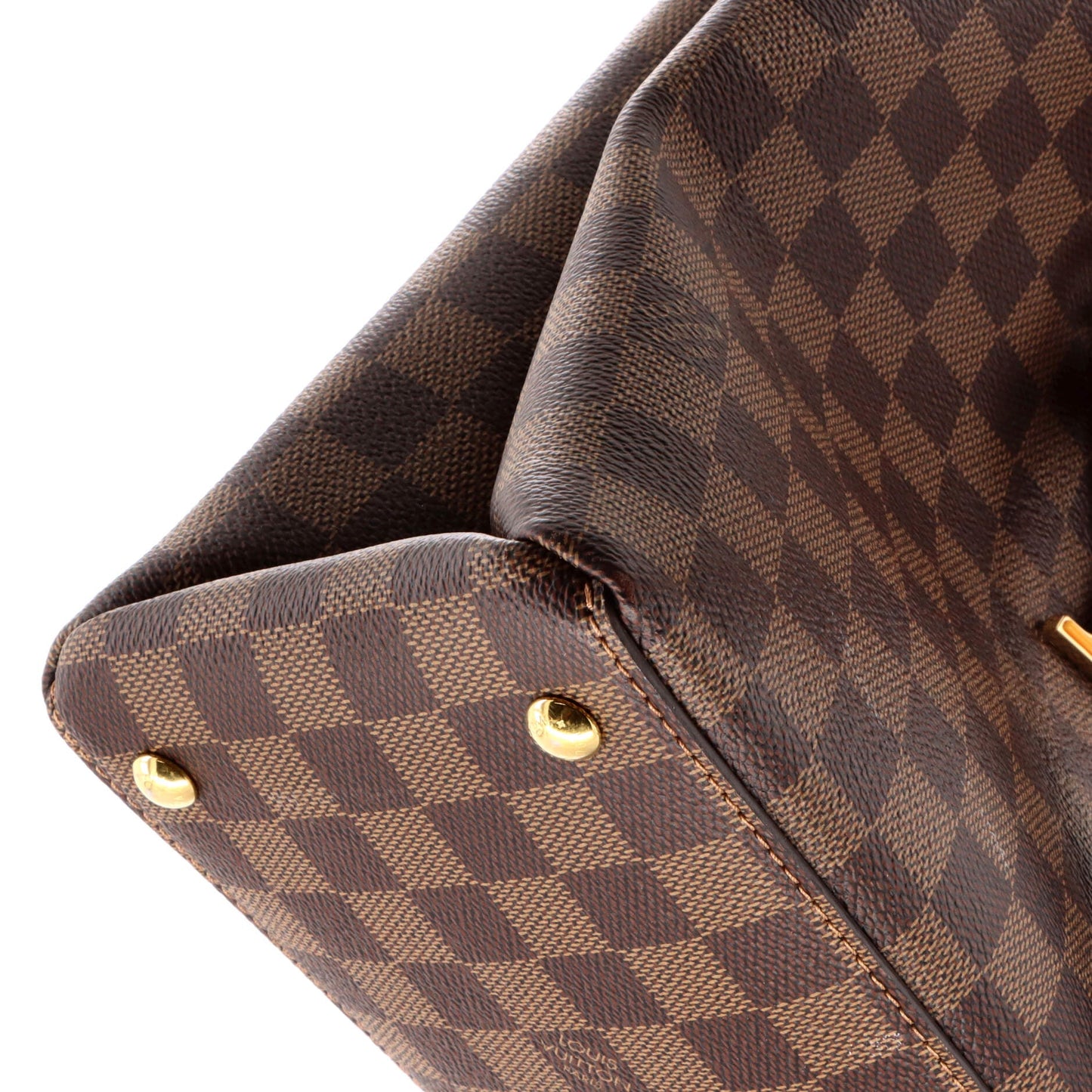 LV Riverside Handbag Damier with Leather