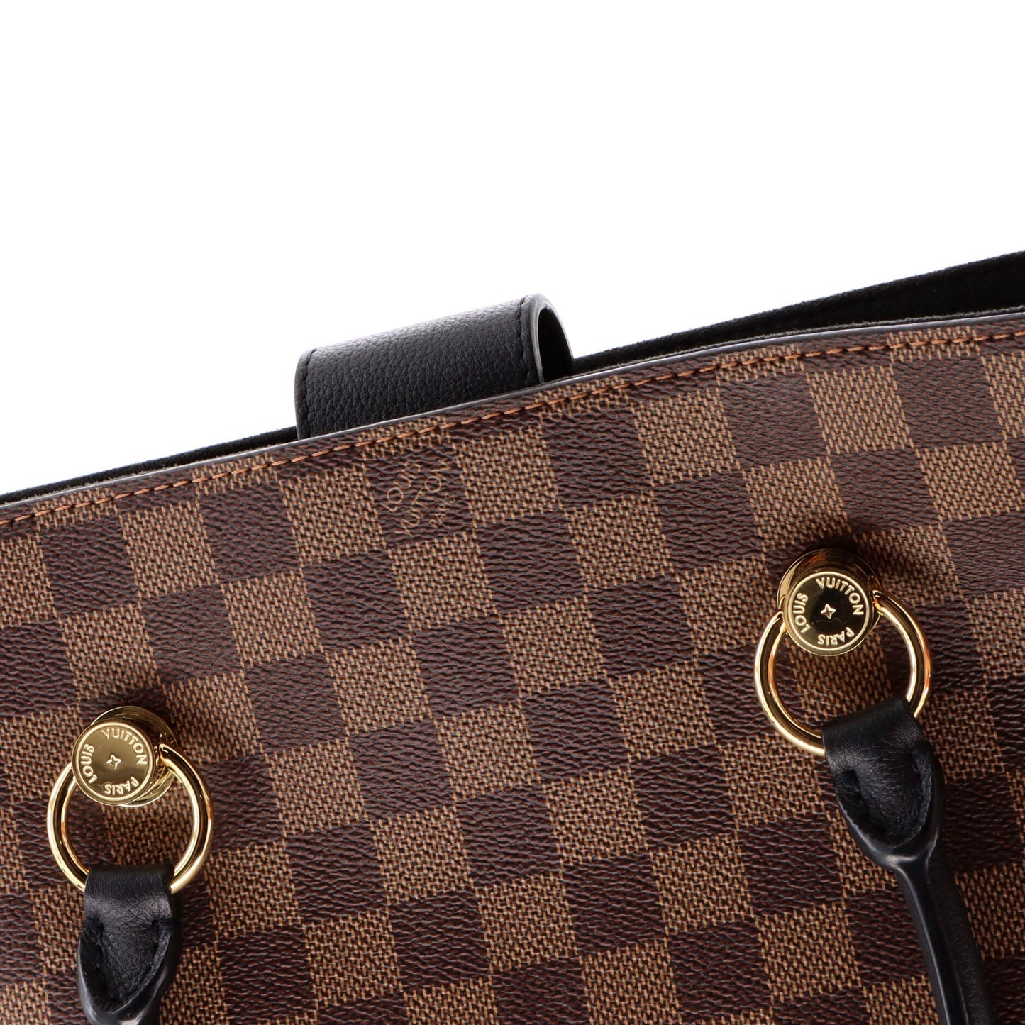 LV Riverside Handbag Damier with Leather