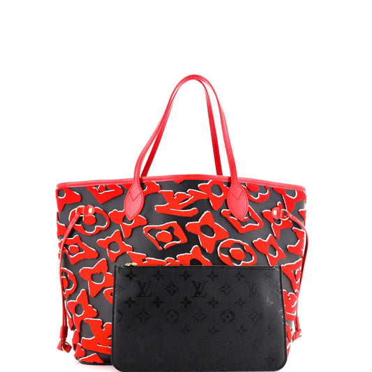 Neverfull NM Tote Limited Edition Urs Fischer Tufted Monogram Canvas MM