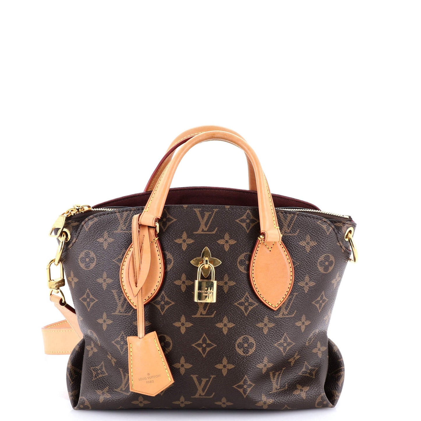 Flower Zipped Tote Monogram Canvas PM