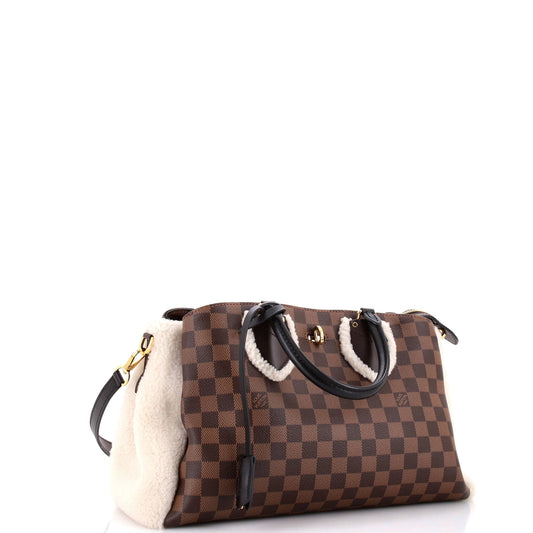 Normandy Handbag Damier with Shearling
