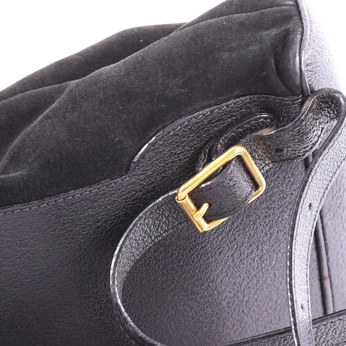 Vintage Bamboo Backpack Suede Mini