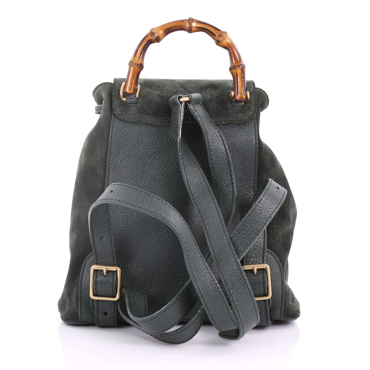 Vintage Bamboo Backpack Suede Mini
